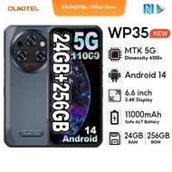 OUKITEL WP35 5G Android 14 24GB+256GB Mobiles 6.6” FHD+ 2.4K 60HZ Screen 64MP+8MP Night Vision NFC F