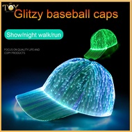 deveodo Rechargeable Light-up Hat Led Light Up Baseball Cap Usb Rechargeable Flashing Glow Hat Hip-h