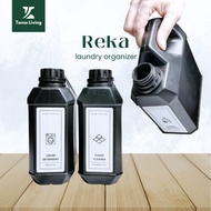 Tama LIVING Reka Black Laundry Detergent Refill Bottle Organizer Detergent Bottle Soap Refill Bottle