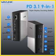 【WAVLINK Selected】PD3.1 Triple Display USB C Docking Station with 140W Power Triple Display Dock wit