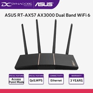 ASUS RT-AX57 AX3000 Dual Band WiFi 6 Extendable Router - 3 Years Warranty