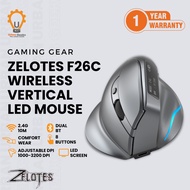 Zelotes F26C Ergonomic Wireless Vertical Gaming Mouse 2.4GHz and Bluetooth 8 button DPI up to 3200