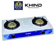 Khind GC7125 Double Gas Stove Stainless Steel