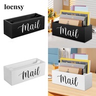 [Ioensy] Countertop Mail Holder, Desk Storage Organizer, Wooden Mail Organizer, Envelope Holder, for