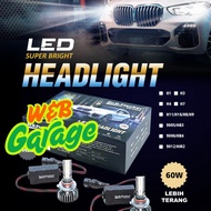 Dr.D.Fischer Germany 12V 24V 6500K 60W H11 H4 HB3 HB4 HIR W&B Garage2 H7 H3 H1 LED Car Light Bulb W&