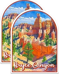 (2 Pack) Bryce Canyon National Park Bumper Sticker - US National Park - Choose from 63 Parks - 5" On
