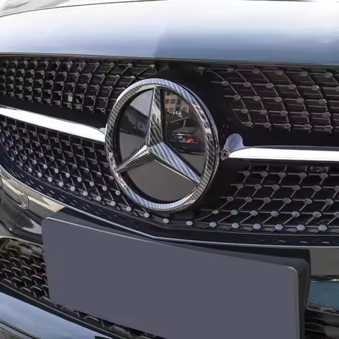 18.8cm/21cm Car Original Front Grill Emblem Cover Sticker For Mercedes Benz AMG A/B/C/E/K/S Class W1