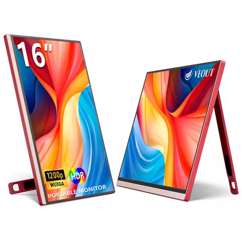 Hot sale VEOUT 16 60HZ inch Gaming Portable Monitor for Laptop, 1200P Display LCD FHD External Secon
