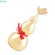 LONNGMY Feng Shui Gourd, Brass With Leaf Brass Gourd, Statues Smooth Surface Open Cover Brass Gourd 
