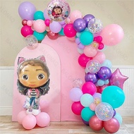 65pcs Gabby Dollhouse Balloons 1 2 3 4 5th Number Globos Kids Girls Birthday Decor Baby Shower Toy