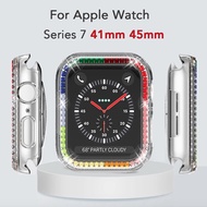 Diamond Bumper Protective Case for Apple Watch Cover Series 7 SE 65432 41MM 45MM For Iwatch 40mm 44mm Smart Bracelet Accessories