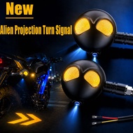 2Pcs Motorcycle LED Turn Signal Light With Projection Universal Motorcycle Environment Turn Signal L