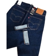 Levis Original 501 Slim Taper Selvedge Jeans - Rinse 