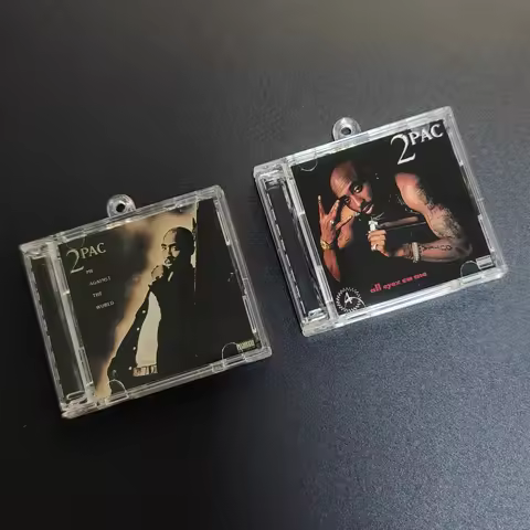 Gangsta Rap Makaveli 2pac MINI Music CD NFC Keychain Play Song All Eyez on Me Album Me Against The W