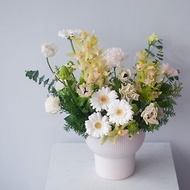 【鮮花花禮】白綠花園桌花 | 開幕送禮 | 居家佈置
