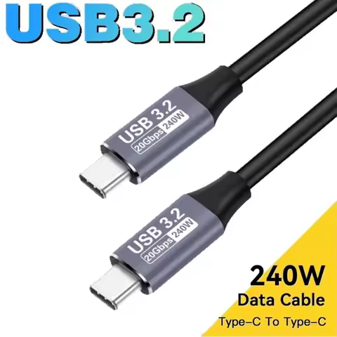 USB 3.2 Type C Cable 20Gbps 240W PD3.1 QC4.0 4K 60Hz Fast Charging Data Transfer for Thunderbolt 3 M