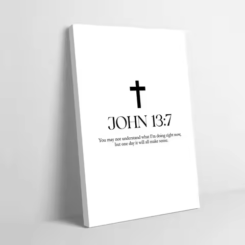 John 13:7 Bible Verse Minimalistic Printing Poster Customizable Pictures Wall Art Canvas Painting fo