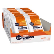 GU Energy Chews, Orange Energy Gummies with Electrolytes, Vegan, Gluten-Free, Kosher, Caffeine-Free,
