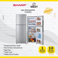 SHARP 280L Refrigerator SJ285MSS Fridge Peti Ice 冰箱