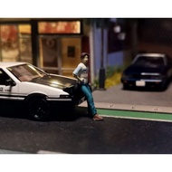 3D Receh Figure 1 Initial D Takumi Fujiwara pose 1 Diorama Diecast Hobby Japan HJ Mini GT Kyosho Inn
