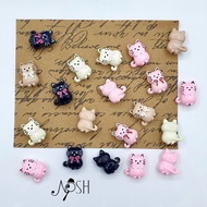 DIY Iron Cat Ribbon Beads Metal Alloy Cat Beads DIY Craft