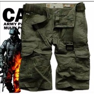 Celana Cargo Pria Pendek import GRATIS IKAT PINGGANG/Celana Cargo Import Pria Pendek