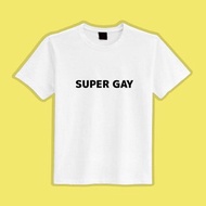 Orm 同款 SUPER GAY 文創 衣服 T恤 白T 童裝 純棉 吸濕排汗 涼感