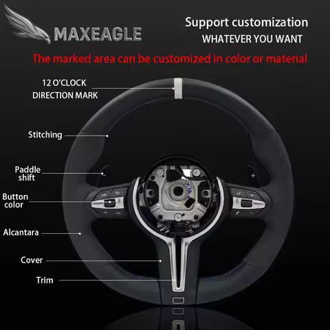 MAXEAGLE Steering Wheel For BMW M3 F30 F20 F22 F32 F34 F35 F40 F45 F48 F49 F52X3 X4 X5 X6 M5 F10 F06