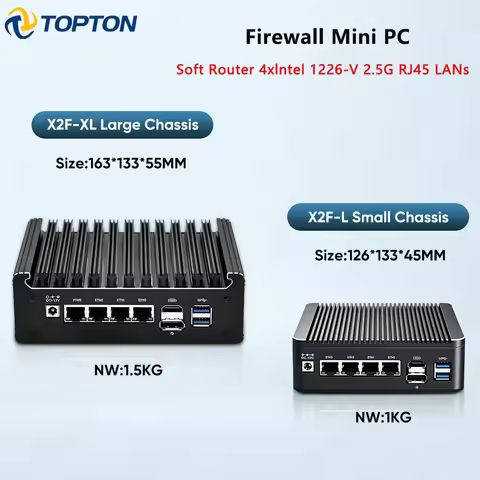 Solid Fanless Firewall Mini PC Intel i5-8250U N95 N150 Pentium 6405U 4417U 4x2.5G LANs DDR4 NVMe OPN