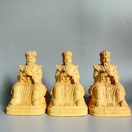 C Cypress Carved Heaven Official Earth Official Shuiguan Emperor God Statue Ornaments Home Chinese M