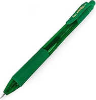 Pentel EnerGel X BL107 - Retractable Liquid Gel Ink Pen - 0.7mm - 84% Recycled - Green - Pack of 3