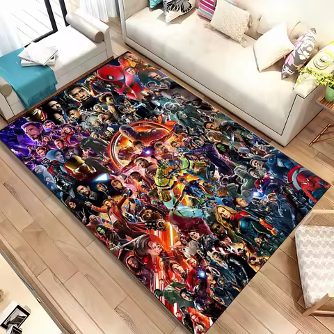 HD Cartoon Marvel Avengers Spiderman Carpet Rug for Home Living Room Bedroom Sofa Doormat Decor,kids