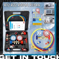 Aircond Meter Set R410a R12 R22 R134A AirCond refrigerant gas meter gas charging Meter Gauge double/