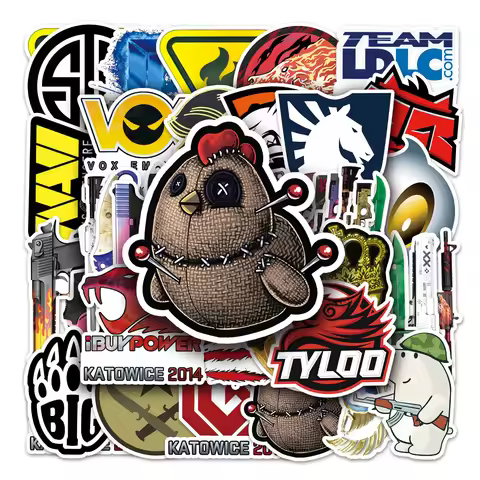10/52PCS CS GO Cartoon Graffiti Sticker DIY Laptop Phone Skateboard Guitar Suitcase Helmet Sticker D