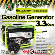 DAIDEN Japan Gasoline Generator Set Dual Start with Trolley Type Wheel (3.3Kva, 6Kva, 7Kva, 8Kva)