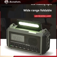 BUR_ Am Fm Sw Radio Hand Radio Emergency Radio with Solar Panel Hand Usb Charging Am Fm Sw Noaa Weather 3.5mm Headphone Jack Sos Alarm Led Flashlight Power Bank for Survival