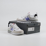 New Balance 574 White Gray Blue Navy Shoes For Men Unisexs