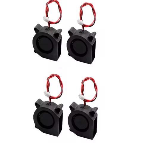 4PCS 5015 12V&24V DC Cooling Fan Turbo Fan Brushless 50mm Blower Fans 2Pin DC Cooler Blower Plastic 