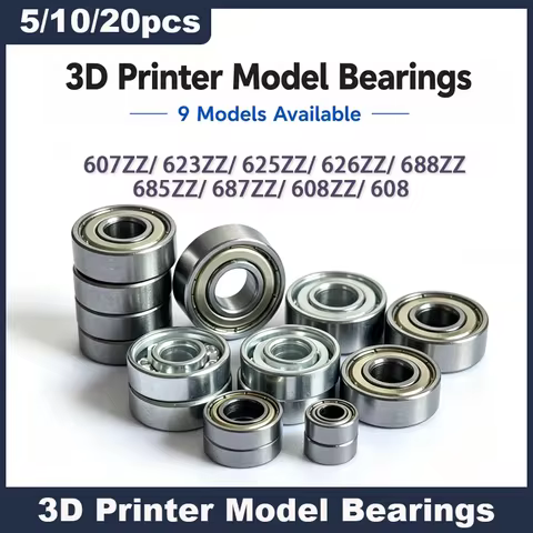 3D Printer Ball Bearings 607ZZ 623ZZ 625ZZ 626ZZ 688ZZ 685ZZ 687ZZ 608ZZ 608 for Spool Holder Pulley