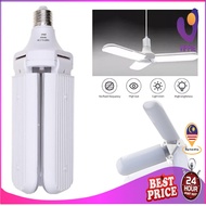 VIPPIE 3 Blade Fan LED Bulb Ceiling Fans with Lights 45W Foldable Ceiling Workshop Lamp Bulb