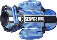 Dog Saddlebag Backpack, Back Pack Dog Harness, Camping & Travel Vest Harness, Reflective Hound Hikin