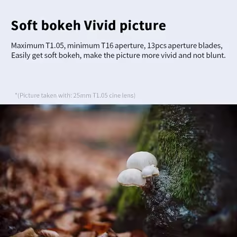 7artisans 25mm/35mm/50mm T1.05 APS-C Large Aperture Cine Lens for Sony E Canon RF Fuji FX M43 L