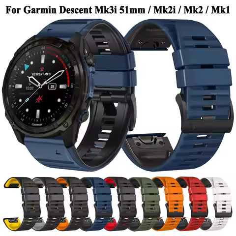 Watch Strap For Garmin Descent Mk3i 51mm Mk2i Mk2 Mk1 Fenix 6X 6 Pro 7X 7 Pro 5X 5 Plus Quickfit 22 