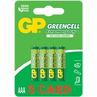 GP Carbon Zinc-Greencell AAA Battery (GR AAA 4C) 4pc/Card