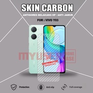 Vivo Y03 VIVO Y03T SKIN CARBON Transparent Tempered Back VIVO Y03 VIVO Y03T