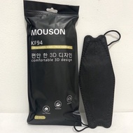 Masker KF94 Mouson masker 3D standart korea isi 1pak 10pcs 4ply - KF94 HITAM M