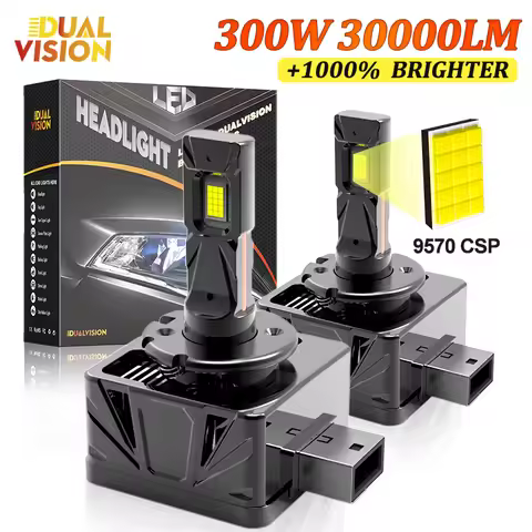 D3S D1S LED Headlights Canbus HID D2S D4S D5S D8S D1R D2R D3R Turbo LED Two-sided CSP Chips 6000K Pl