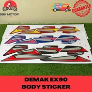 🔥【SBK MOTOR】Demak EX90 Body Sticker Set (1) | EX90 Stripe Decal | Red, Black, Blue | High-Quality
