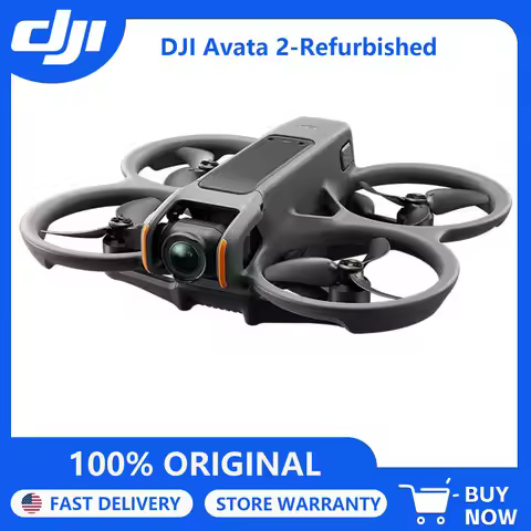 Refurbished DJI Avata 2 Drones Fly More Combo - 4K FPV Camera Adult Drone Set with Extended Flight T