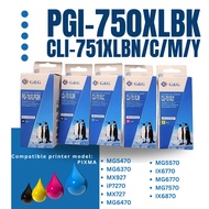 G&G brand ink cartidges for canon 750XL/751 XL BK/CMY ( MG5670/5570/5470/6670)